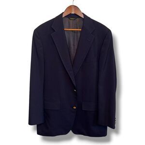 J. PRESS Navy 3/2 100% Wool Made in USA Blazer Sz 46R